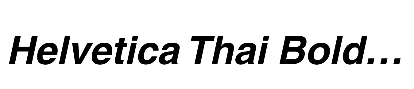 Helvetica Thai Bold Italic